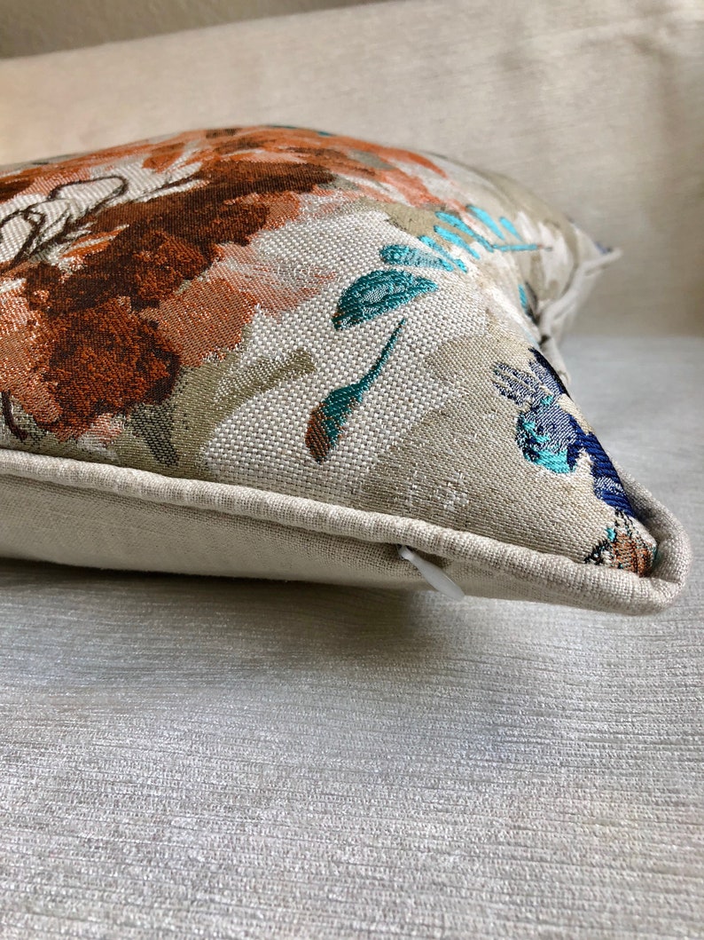 Beautiful Jacquard Fabric,Piping Pillow Cover,Made To Order.