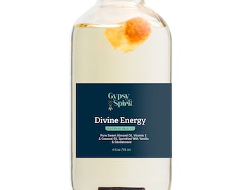 Vanilla Sandalwood Body Oil, Almond Coconut Oil, 4oz