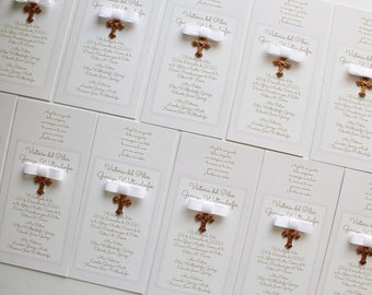 Modern Remembrance Card, First Communion Remembrance Card, Christening Card, Confirmation Card, Baptism Card, Card with medal