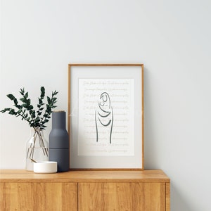 Virgin Mary Modern Illustration Art afbeelding 2