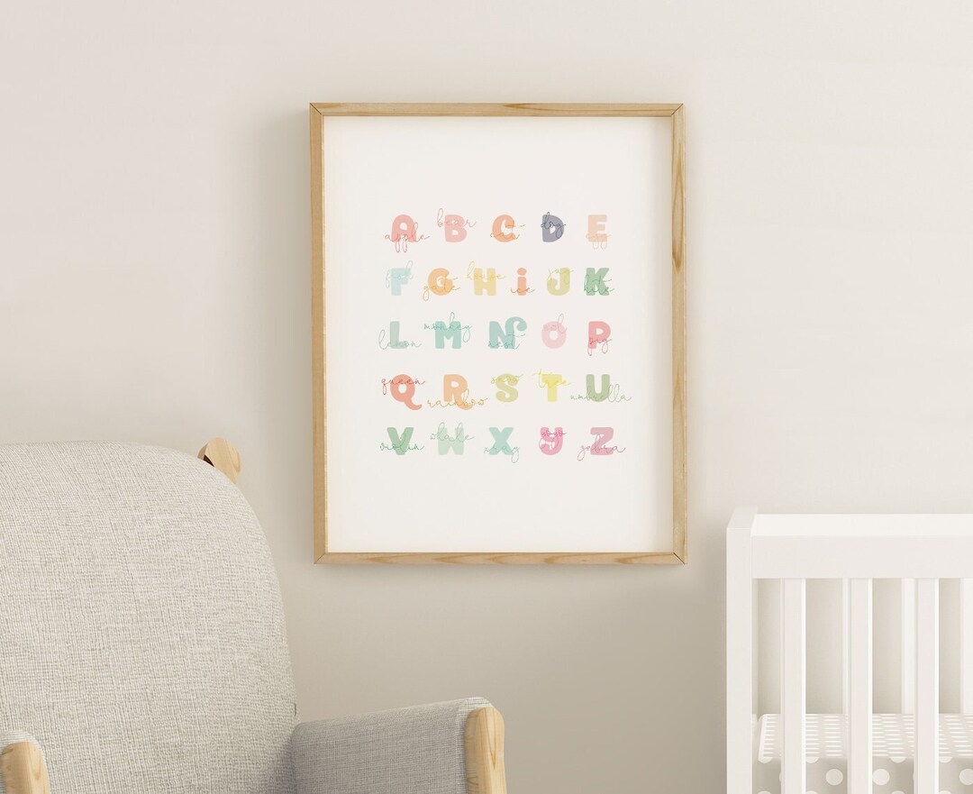 Alphabet Print | Children Wall Art | Unframed | A6 A5 A4 A3 | Home ...