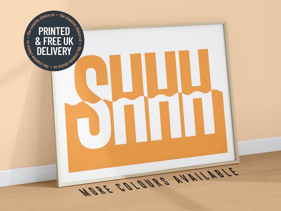 SHHH Quote Wall Art Unframed A6 A5 A4 A3 Home Decor Etsy