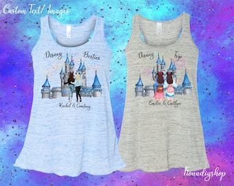 Besties tshirts, bestie tank castle tshirt, disney best friends shirt, bff disney shirts, disneyland best friends tank tops mug cosmetic bag