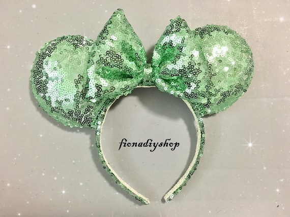 Mint Green Ears Rose Gold Ears Sequin Minnie Mickey Mouse  display picture 3