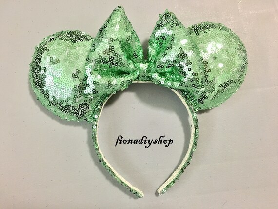Mint Green Ears Rose Gold Ears Sequin Minnie Mickey Mouse  display picture 2