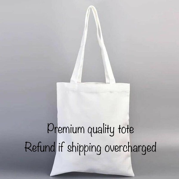 100% polyester sublimation blank tote bag handmade project multiple sizes
