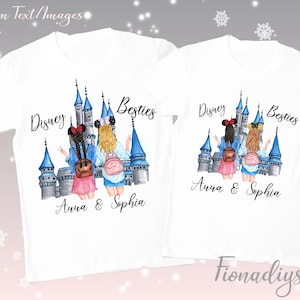 Disney best friends shirt, Bff disney shirts, besties tshirts castle, best friends disney mickey tshirt disney gift for her gift for friends