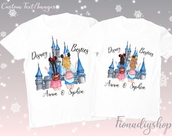 Disney best friends shirt, Bff disney shirts, besties tshirts castle, best friends disney mickey tshirt disney gift for her gift for friends