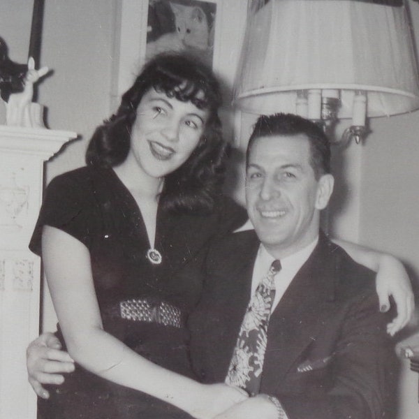 Me And My Gal - Vintage 1950's Young Married Couple Snapshot Photo