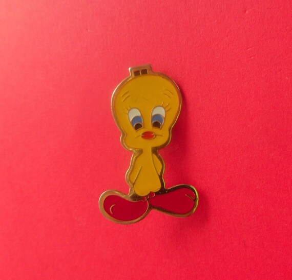 【ネット限定】 Adorable Vintage 1970's Enameled Warner Bros Tweety Bird アクセサリー