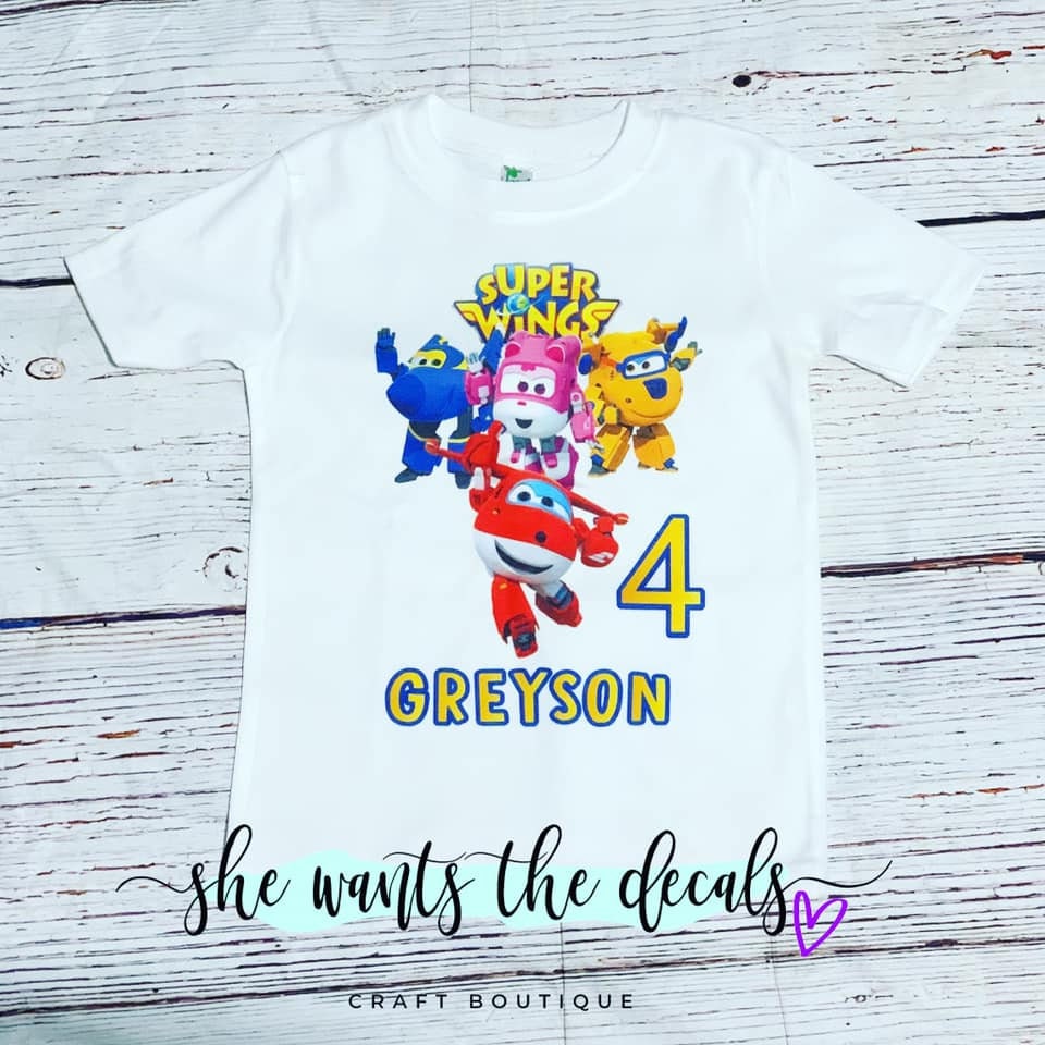 Super Wings Birthday Shirt Etsy Ireland