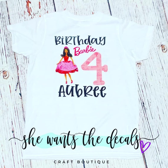 Black Barbie Birthday Shirt | Etsy