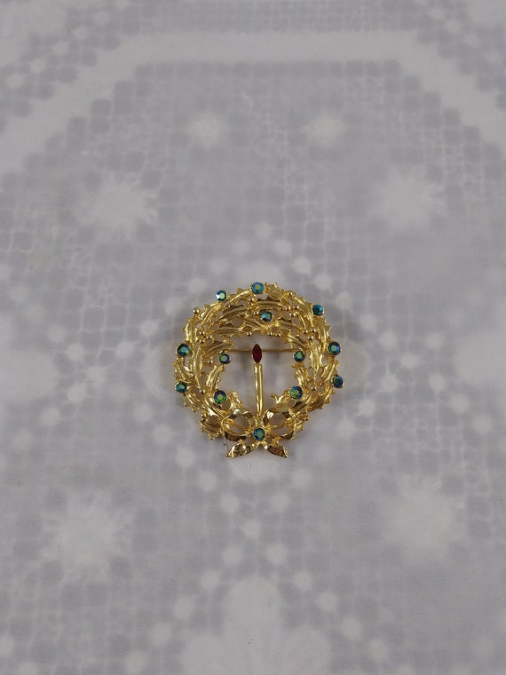 Christmas Wreath Pin Brooch