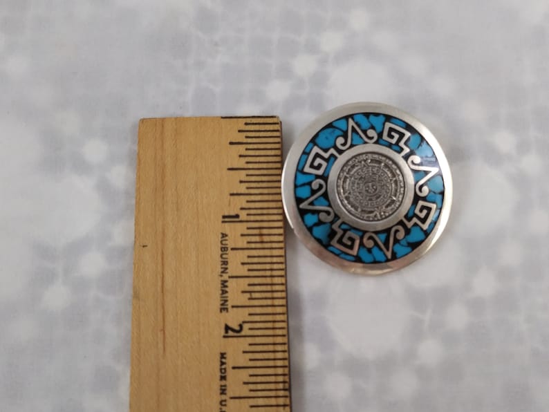 Sterling Silver /& Turquoise Mexican Pin