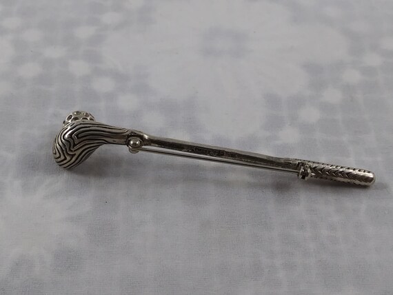 Golf Club Sterling Silver Brooch - image 5