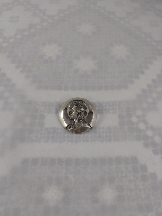 Sterling Silver Jesus Pin/Brooch