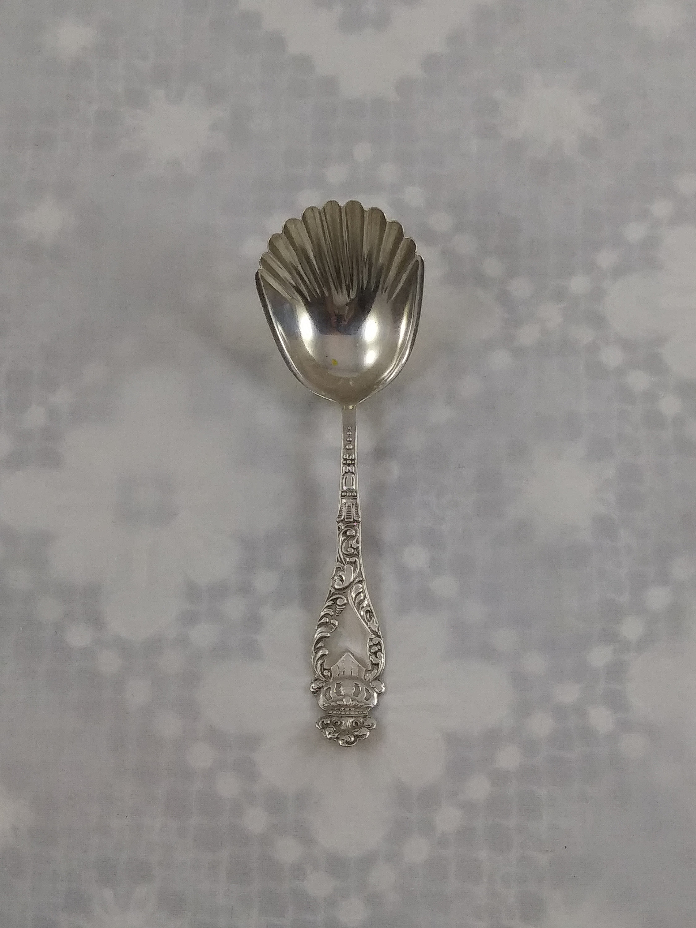 Sterling Silver Scalloped Spoon Etsy