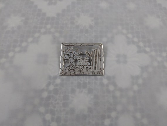 Sterling Silver Mexican Cactus Pin