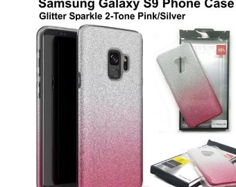 Etui na telefon Samsung Galaxy S9 - Glitter Sparkle 2 Tone Pink/Silver