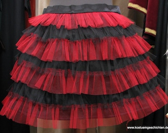 Mini Tulle Skirt Black Red Skirt Short Skirt Tulle Net Tutu Petticoat Carnival