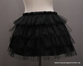 Mini Tulle Skirt Black Skirt Short Skirt Tulle Net Tutu Petticoat Carnival WGT