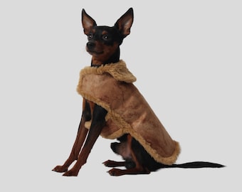 Hundejäckchen verziert Used Look Hunde Mantel Hundemantel Hundejacke Baby XXS 19cm