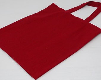 Dark Red Cloth Bag Made of Linen Bag Carrying Bag Shopping Bag Red Bag