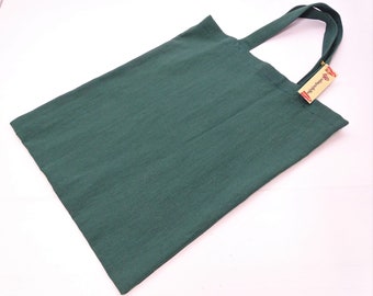 Dark Green Cloth Bag Made of Linen Bag Carrying Bag Shopping Bag Bag Green