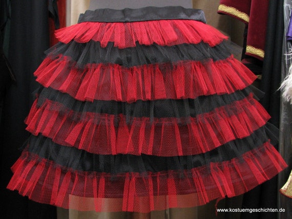 Mini Tulle Skirt Black Red Skirt Short Skirt Tulle Net Tutu