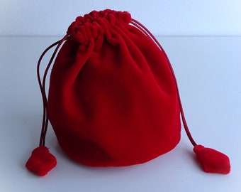 Red velvet bag Red role play LARP medieval bag bag