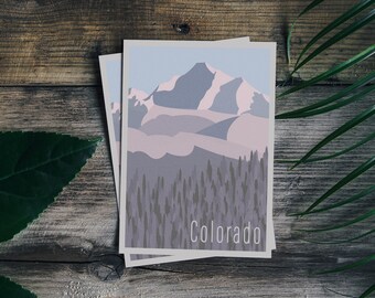 Colorado Mtn Postcard Digital Print/ Mountains Print/ Wall Art Print/ Print Art Design/ Graphic Design/ Abstract Design/ Nature Art