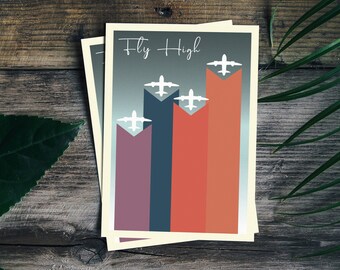 Fly High Plane & Travel Inspired Print/ Flight/ Air Travel Poster / Graphic Design Airplane/ Airplane Art / Print Art Design