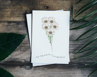 Love Themed Flower Puns/ Wall Art Print/ Print Art Design/ Graphic Design/ Watercolor Ascetic/ Line Art Drawn/ Digital/ Not a daisy goes by