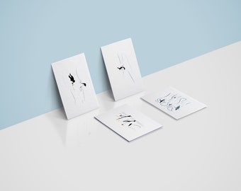 Penguin Graphic Prints Series / Animal Graphic Design Art/ Negative Space Ascetic /Line Art Drawn/ Print Art Design/ Animal Art/ Penguin Art