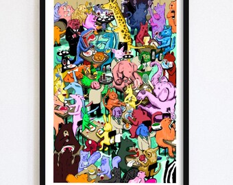 The Cafe Menagerie print