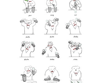 2 Gin Martinis print