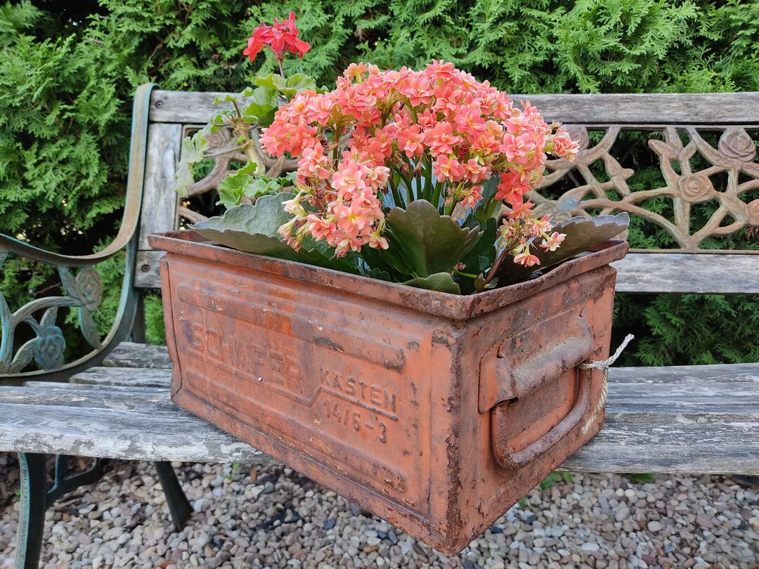 Old Rusting Tool Box Old Tool Box Metal Rust Workshop Box Metal Box Germany Dented Damaged ...