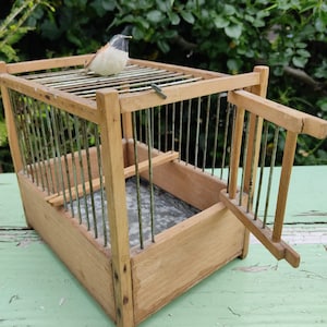 Small vintage birdcage bird maker french shabby