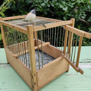 Small vintage bird cage bird maker French shabby