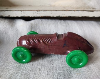 Kleines Vintage Spielzeugauto Oldtimer Rennwagen G.H. 52