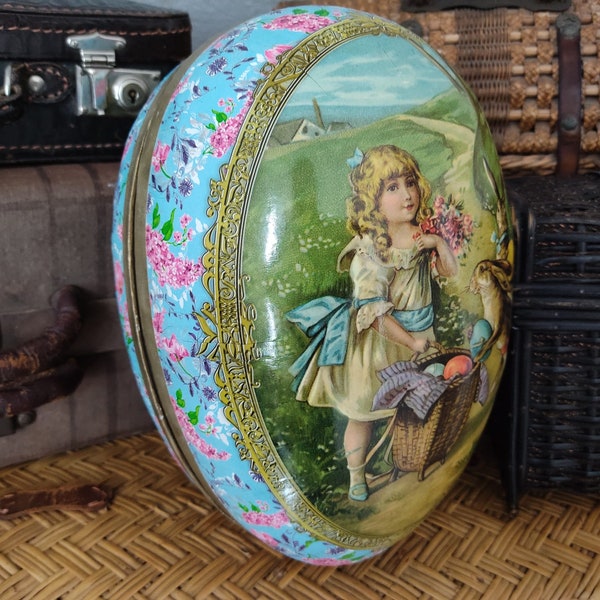 XXL Candy Container romantisch nostalgisches Pappei Ei Osterei zum Befüllen Vintage look Ostern Candy Box Easter Egg decoration