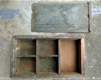 Old vintage wooden box, wooden crate, workshop box, rustic raw shabby patina