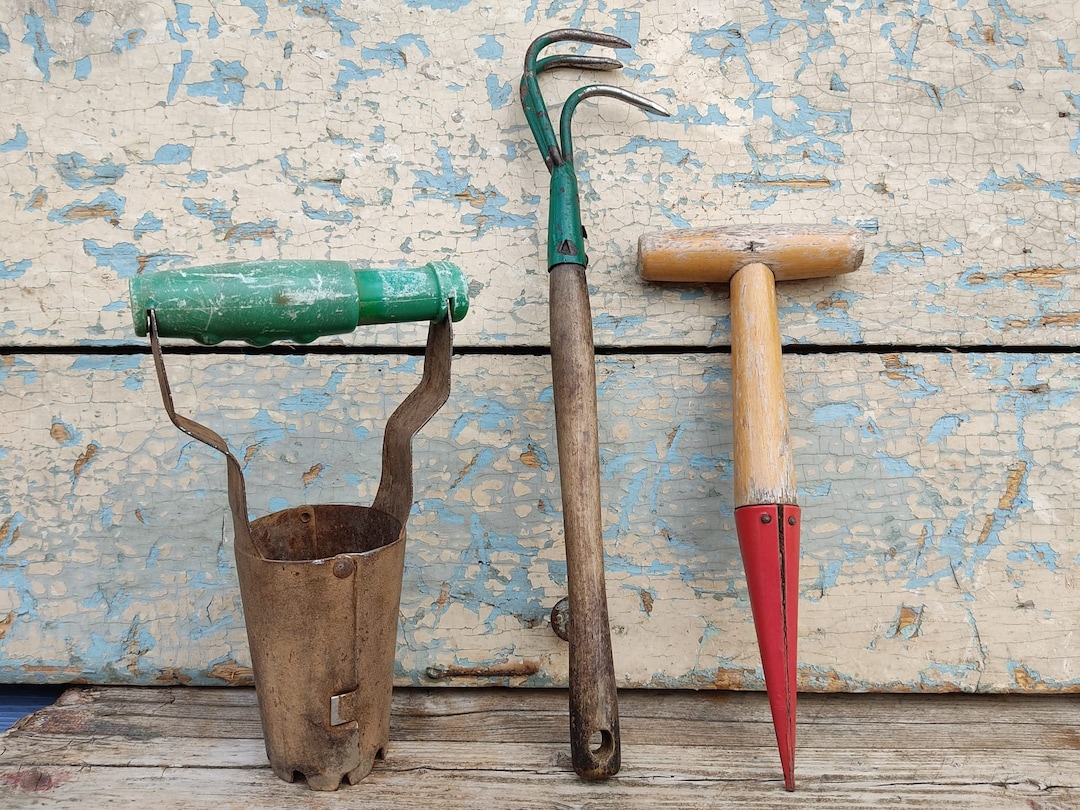 Vintage Garden Tool Set of 3 Setting Trowel Hook Setting Iron Etsy