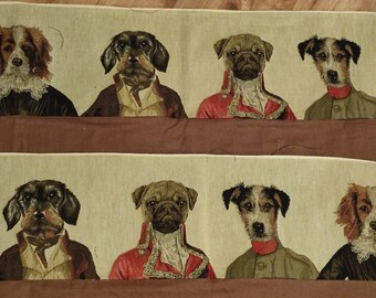 Tissu de tapisserie pour chiens Tissu belge 2 housses de coussin inachevées pour la couture et la finition