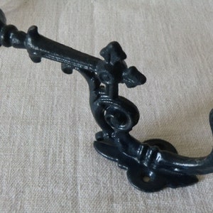 ANTIQUE Metal Coat Hook Cast Iron Iron Hook Historicism Boudoir French Shabby
