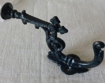 ANTIQUE metal coat hook cast iron iron hook historicism boudoir french shabby