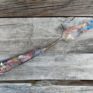 Old vintage artist spatula french shabby art supplies