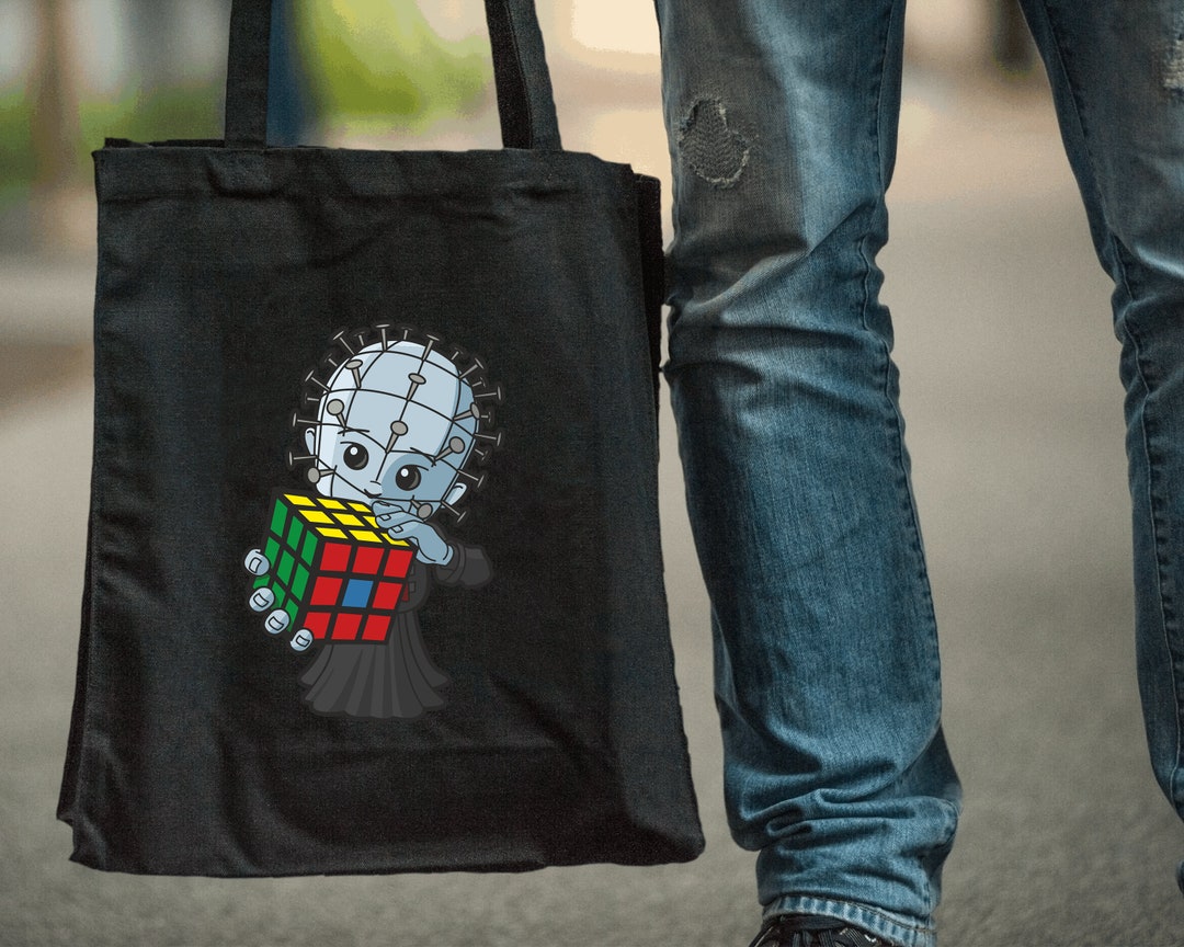 Pin Head Rubik's Cube Tote Bag: Hellraiser Inspired Vinyl Print - Etsy