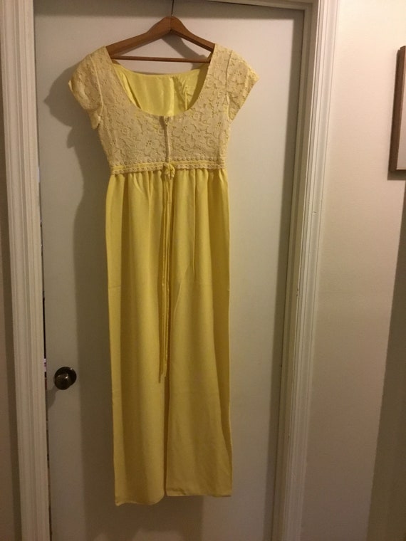 Vintage yellow 1960's bridesmaid dress - image 3