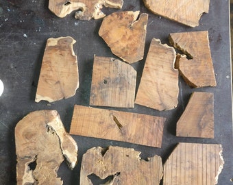 Cut pieces of wood for jewelry, approx. 2.9kg